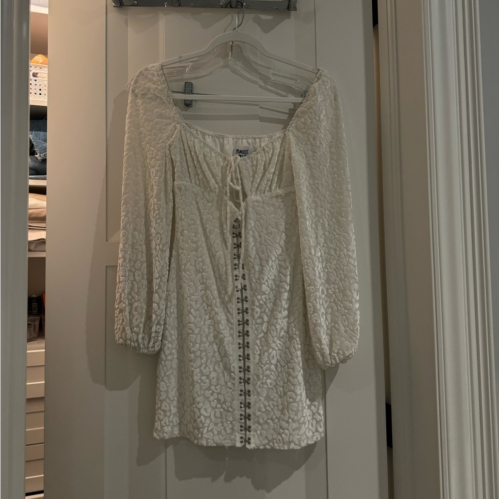 Princess Polly Longsleeve White Mini Dress